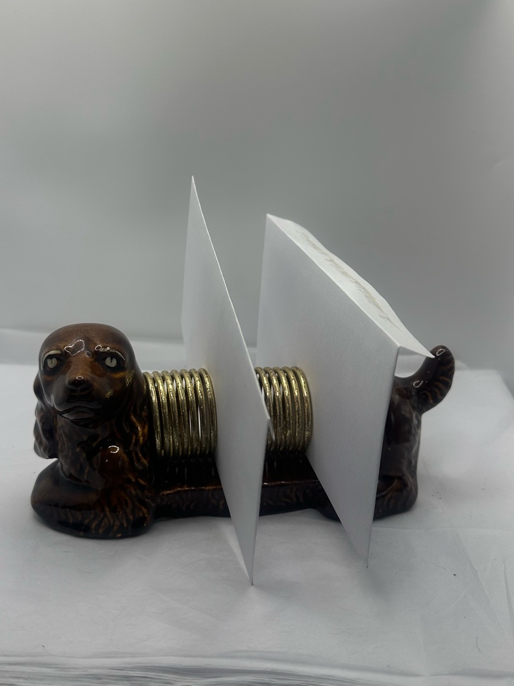 Retro 1956 Spaniel Dog Letter Holder Miramar Of California-